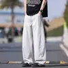 26 Calças Casuais Esportivas de Perna Reta Masculinas para Primavera e Verão, Calças Largas Soltas Estilo Hong Kong, Calças Parachute Estilo Americano, Marca da Moda