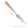Acero Inoxidable Mango de Madera Pintura Textura Acrílica Herramienta para Mezclar Pigmentos Cuchillo Recogedor Forma Especial Dentado Arte Pintura al Óleo Espátula