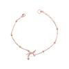 Pulseira Laço Prata 925 Original para Mulheres, Não Desbota, Estilo Ins, Contas de Transferência Nicho High-End, Joias Star Bestie