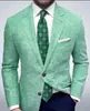 Blazer de comercio exterior a medida de un solo botón con dos botones y bolsillo grande para hombre, chaqueta de traje casual a cuadros de corte ajustado
