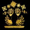 Joyería Yingyi DIY Estilo Tang Restauración Adornos Corona Li Horquilla de Flor Redonda Tocado Antiguo Corona para el Cabello Horquilla