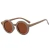 Óculos de sol infantis estilo coreano retrô com armação redonda pequena para meninos e meninas, PC leve, óculos de sol fofos, óculos de sol personalizados para bebês
