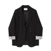 2026 Nuevo Blazer Casual Versátil de Alta Gama para Mujer con Diseño de Patchwork de Encaje Vintage