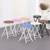 Taburete Plegable, Taburete Portátil para Comedor en Casa, Taburete Alto para Adultos, Banco para Exteriores, Taburete Redondo Pequeño Simple Moderno Creativo de Moda
