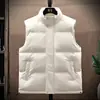 Chaleco de algodón de alta calidad para otoño e invierno para hombres, elegante y moderno, chaqueta deportiva cálida sin mangas para adolescentes