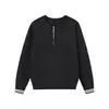Suéter Jianheng Masculino Estilo Old Money com Gola Henry para Outono e Inverno, Macio e Vintage, Pulôver Casual Color Block com Gola Meio Aberta Tricô