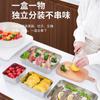 Bandeja de Acero Inoxidable de Grado Alimenticio Personalizada para el Hogar con Tapa Transparente, Caja de Almacenamiento de Alimentos para Refrigerador de Cocina al por Mayor