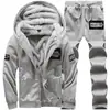 Superventas Transfronterizo Traje Deportivo con Capucha Forrado de Polar Otoño e Invierno, Talla Europea, Conjunto Casual Unisex para Pareja