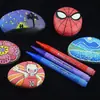 Venta Directa de Fábrica Bolígrafo Marcador Acrílico Bolígrafo para Pintura en Piedra Acrílica 12 Colores 24 Colores 36 Colores Tarjeta Negra Álbum Bolígrafo de Graffiti