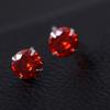 Pendientes de Plata S925 con Circonitas de Cuatro Garras y Diamantes, Diamantes Redondos Cuadrados de Colores, Pendientes Sencillos para Hombres y Mujeres, Suministro Transfronterizo del Fabricante