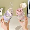 Copo com Canudo de Alto Valor Estético e Design Criativo, Copo de Água de Plástico Inquebrável para Meninas, Copo com Canudo de Grande Capacidade, Resistente a Altas Temperaturas
