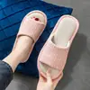 Pantufas de Linho Masculinas para Casa Interior Solado Macio para Casa Chão Mudo Antiderrapante Quatro Estações Doméstico Algodão Linho Pantufas Femininas