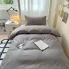 2026 Nuevo Modelo Color Sólido Dos Tonos Cama Individual para Estudiante Juego de Tres Piezas Cama Litera de Dormitorio Funda de Edredón Individual Funda de Edredón Pieza Única