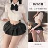 Lingerie Sexy de Fantasia Saia Plissada JK Aumentador de Busto Pequeno Roupa de Dormir Puro Desejo Conjunto de Saia Tartan Quente de Uniforme Escolar