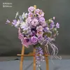 Novo Arranjo Grande de Chão para Casamento Banquete de Noivado Flor Artificial de Seda Acabado Arranjo Floral Decorativo Corredor Arte Floral para Casamento