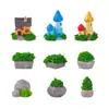 Jardinagem em miniatura, paisagismo com musgo, casa pequena, vila, modelo de castelo, acessórios decorativos DIY, miniaturas