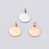 Europa y Estados Unidos los más vendidos accesorios de acero inoxidable disco de acero inoxidable diy con anillo abierto grabado Colgante de joyería