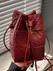 Bolso de Cubo con Cordón Nuevo para Mujer Otoño 2026, Bolso de Hombro Casual Simple para el Trabajo, Bolso Cruzado de Color Sólido Vintage a la Moda