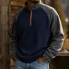Sudadera de entrenamiento táctica con cuello alto y media cremallera de manga larga para hombre, estilo europeo y americano, transfronteriza, nueva, tipo polo
