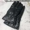 Guantes Gruesos Cálidos Forrados de Lana de Cuero PU para Hombre Invierno Exterior Ciclismo y Montañismo Antideslizantes Pantalla Táctil de Cinco Dedos