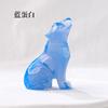 Cross-border Natural Crystal Little Wolf Carving Crystal Animal Raw Stone Ore Espécime Home Decoração Ornamentos