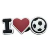 Série de Futebol Transfronteiriça Charms de Sapato de Borracha Macia PVC para Sapatos Crocs, Acessórios de Sapato de Clube da Copa do Mundo