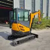 Mini Escavadeira de 2,5 Toneladas com Cabine Exportação para EUA Escavadeira de Esteira Trituradora Carregadora