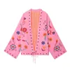 Para Roupas Europeias e Americanas Femininas Transfronteiriças Aliexpress Mais Vendidas Outono Simples Versátil Padrão Bordado Kaftan Casaco de Manga Longa