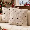 Capas de almofada de pelúcia de Natal mais vendidas internacionalmente para decoração de feriado na sala de estar, capas de almofada decorativas para festa no sofá atacado