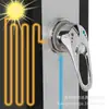Wenzhou Kangrun Columna de Ducha Solar para Piscina 40L Plateada Gran Capacidad Forma Cuadrada Exterior Baño Solar