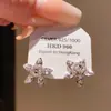 Pendientes Vintage de Plata con Perla Ovalada y Diamantes, Pendientes de Botón Exquisitos Versátiles Retro, Joyería de Nicho a la Moda
