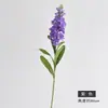 Flor Violeta Artificial Tallo Único Delphinium Morado Arreglo Floral Decorativo para Hotel Boda Flor Violeta Artificial Blanca