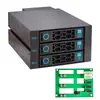 Módulo de Disco Rígido Hy-3-Bit Hot-Swappable Gaiola de Disco Rígido Chassi 2 Slots para Drive Óptico Expansão de Conversão Caixa de Disco Rígido com Backplane 12g