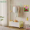 Cabideiro Simples de Chão Quarto Cabideiro Móvel para Roupas Sala de Estar Prateleira de Armazenamento de Roupas Varanda Varal