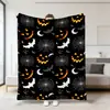 2026 Nueva Manta de Halloween de Amazon Estampado de Fantasma Calabaza Calavera Manta de Felpa Manta de Siesta Manta para Sofá
