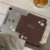 Capa protetora de urso torrada estilo coreano para tablet Apple iPad, lateral com sucção a ar destacável mini com slot para caneta, capa rígida pro