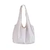 Bolsa de chaleco cuadrada hueca nueva de verano, bolsa de lona de alta gama, refrescante, fina, gran capacidad, bolso de hombro, bolso tote