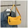 Bolso Bandolera Transfronterizo para Mujer, Color Sólido, Sencillo, Casual, Versátil, Bolso de Hombro para Estudiante, Nuevo Bolso Tote de Múltiples Capas de Moda para Viajes