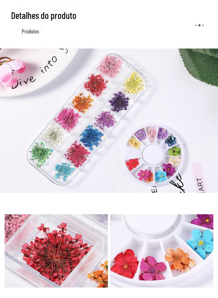 美甲干花 蕾丝干花 水仙花