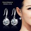 925 prata longo cristal strass brincos brincos japonês e coreano moda net vermelho temperamento brincos caixa de transporte livre para as mulheres