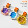 Medalla Metálica de Arena Líquida de Nuevo Estilo para Conmemoración del Día de Deportes Escolares de Otoño, Placa para Competición de Esquí, Premio de Honor para Eventos de Caminata