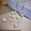 Brincos de pérolas elegantes estilo francês estilo coreano para mulheres design de nicho simples retrô brincos de prata de alta qualidade Sense Hot Selling