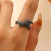 Anillo de Pájaro Volador Retro Ins Europeo y Americano para Mujer Diseño de Nicho Joyería de Colibrí Anillo de Animales Viejos Joyería Transfronteriza
