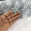 Nuevo parche de copo de nieve con brillo diy hecho a mano casero material para horquillas para el cabello de niños y bebés accesorios de joyería populares