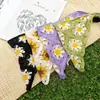Diadema de Punto Transfronterizo para Primavera y Verano Pañuelo Dulce de Flores Florales Bufanda Triangular Literaria Pastoral Diadema de Dopamina