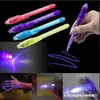 Pluma Fluorescente Invisible al por Mayor Pluma Multifuncional con Luz UV Pluma para Diario Pluma Mágica Ultravioleta LED Pluma Luminosa Brillo Nocturno UV
