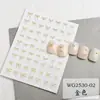 Pegatinas para Uñas con Forma de Lazo al por Mayor Nuevas Versátiles Negro y Blanco Oro y Plata Lazo de Cinta Roja con Pegamento Pegatinas para Uñas