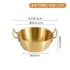 Acero Inoxidable 304 Bol Coreano para Vino de Arroz Creativo Bol para Snacks y Fideos Creativo Bol para Fideos Instantáneos de Doble Asa Canasta Engrosada para Papas Fritas