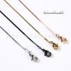 Colar feminino clavícula em aço titânio corrente S plana de aço inoxidável 0,3-0,5 mm com corrente banho a vácuo ouro ouro rosa