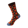 Calcetines Retro Geométricos de Media Pantorrilla Seleccionados Cuidadosamente de Importación Calcetines Deportivos de Algodón con Bloques de Color Personalizados Calcetines Casuales Versátiles para Hombre